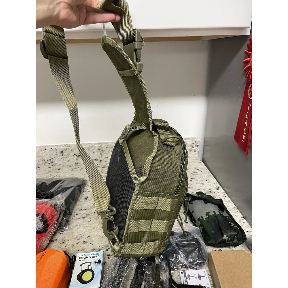 Tactical Bag W/Home Emergency  Azzcony  Survive Kit Supply's 27 Ps 1 Person New